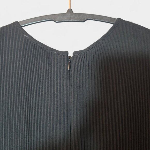 Michael Kors Pleated Mini Dress Black PM Long Sleeves Flowy Wedding Guest NWT - Picture 9 of 12